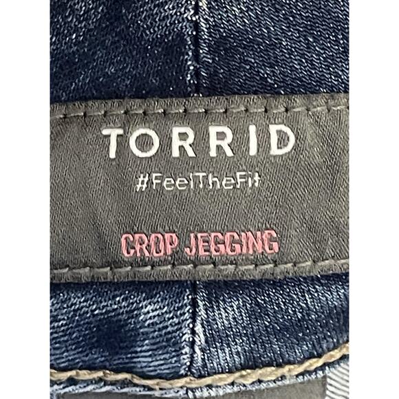 Torrid Crop Jegging Womens 24 Super Soft Denim Stretch High Rise Jeans Pants - Picture 9 of 14
